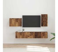 Ensemble de meuble TV mural avec étagère Bois d'ingénierie Meuble vidaXL vidaXL