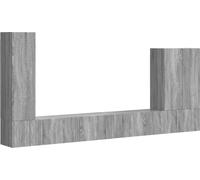 Ensemble de meuble TV mural Montage mural 6 pcs Gris Sonoma