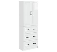 Ensemble de Meubles 2 pcs Blanc brillant 66 x 34,5 x 87 cm
