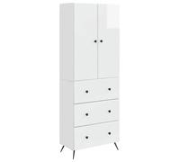 Ensemble de Meubles 2 pcs Blanc brillant 66 x 34,5 x 90 cm