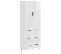 Ensemble de Meubles 2 pcs Blanc brillant 66 x 34,5 x 90 cm