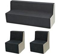Ensemble De Meubles Chambre Enfant: 2xfauteuil+Canap Gris-Beige