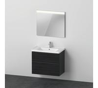 Ensemble de meubles D-Neo, lavabo de meuble avec meuble sous-lavabo mural et miroir LED, 800x2000mm, DE011301616, Couleur: Chêne noir