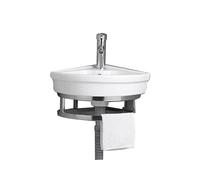 Ensemble de meubles d'angle pour lavabo de salle de bain à fixation murale, récipient compact en céramique pour économiser de l'espace, parfait pour les camping-cars, les caves, les restaurants - Seul