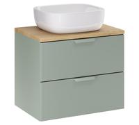 Ensemble de meubles de 60 cm de large avec plan de travail et lavabo à poser Smile