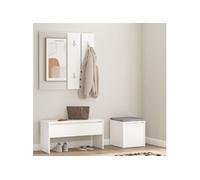 Ensemble de meubles de couloir Blanc Bois d ingénierie Blanc G