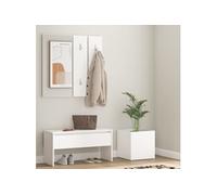 Ensemble de meubles de couloir Blanc Bois d ingénierie Blanc G