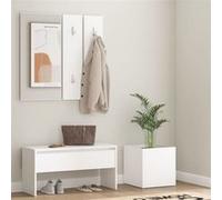 Ensemble de meubles de couloir Blanc Bois d ingénierie Blanc G