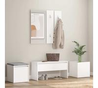 Ensemble de Meubles de Couloir Blanc Bois d'Ingénierie Entrée Salon vidaXL