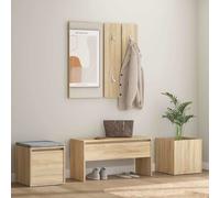 Ensemble de Meubles de Couloir Blanc Bois d'Ingénierie Entrée Salon vidaXL