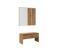 Ensemble de meubles de couloir chêne artisanal bois ingénierie Marron G