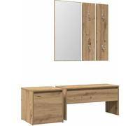 Ensemble de meubles de couloir chêne artisanal bois ingénierie
