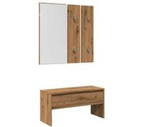 vidaXL Ensemble de meubles de couloir chêne artisanal bois ingénierie Marron
