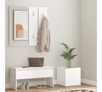 Ensemble de meubles de couloir Blanc Bois d ingénierie Blanc G