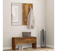 vidaXL Ensemble mobilier couloir - Chêne fumé