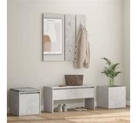 Ensemble de meubles de couloir Gris béton Bois d ingénierie