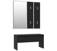 Ensemble de meubles de couloir noir bois d ingénierie