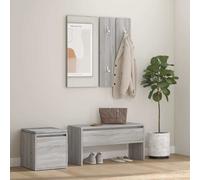 Ensemble de Meubles de Couloir Sonoma Gris Bois d'Ingénierie Entrée vidaXL