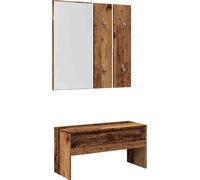 Ensemble de meubles de couloir vieux bois bois d'ingénierie