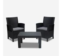 Ensemble de meubles de jardin 2 fauteuils Coussin et table Tropea Grand Soleil