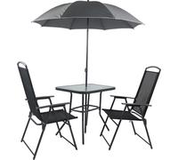 Ensemble de meubles de jardin 3 pièces / groupe de salle à manger / 1x table, 2x chaises / table Dimensions env. H. 70 x W. 80 x D. 55 cm / Ensemble de dossier 80