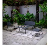 Ensemble de meubles de jardin 'Andria' acier 4 pcs. gris anthracite