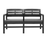 ensemble de meubles de jardin 4 pièces anthracite plastique