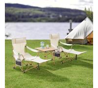 Ensemble de meubles de jardin 'Bellante' 3 pièces en textile tissé Beige