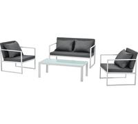 Ensemble de meubles de jardin Chaises de jardin Canapé de jardin Lounge blanc / gris