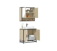 vidaXL Ensemble de meubles de salle de bain chêne Sonoma 2 pièces – Armoire de rangement