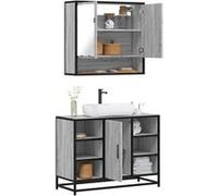 Ensemble de meubles de salle de bain 2 pcs Sonoma gris Sonoma gris G