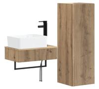 Ensemble de meubles de salle de bain, 2 pièces, chêne artisanal, 33 x 34,5 x 100 cm