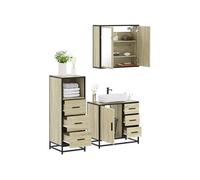 Ensemble de meubles de salle de bain 3 pcs chêne sonoma