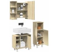 Ensemble de meubles de salle de bain 3 pcs chêne sonoma Chêne sonoma G