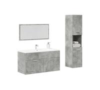 vidaXL Ensemble de meubles de salle de bain 3 pièces 3324869 Gris béton