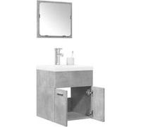 Ensemble de meubles de salle de bain 3 pcs gris béton Gris G