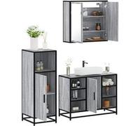 Ensemble de meubles de salle de bain 3 pcs Sonoma gris Sonoma gris G