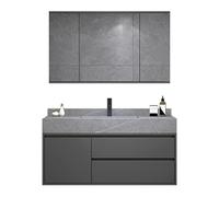 Ensemble de meubles de salle de bain 3 pièces avec meuble de rangement et armoire à pharmacie murale pour l'organisation de la salle de bain