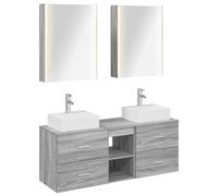 Ensemble de meubles de salle de bain 5 pièces, finition Sonoma gris