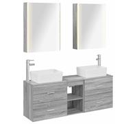 Ensemble de meubles de salle de bain 5 pièces, finition Sonoma gris