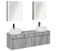 Ensemble de meubles de salle de bain 5 pièces, finition Sonoma gris, dimensions 53 x 15,5 x 70 cm