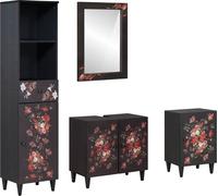 Ensemble de Meubles de Salle de Bain avec tiroir 4 pcs