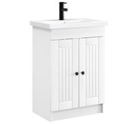 Ensemble de meubles de salle de bain, blanc, dimensions : 56 x 37,5 x 81 cm