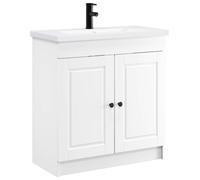 Ensemble de meubles de salle de bain, blanc, dimensions : 56 x 37,5 x 81 cm