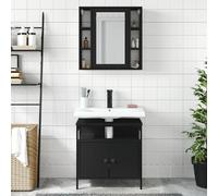Ensemble de meubles de salle de bain comprenant un meuble sous vasque et un miroir