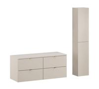 Ensemble de Meubles de Salle de Bain DALIA CACHEMIRE double meuble sous vasque avec plan 120 cm et colonna 30x160 cm