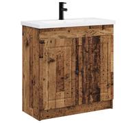 Ensemble de meubles de salle de bain en bois vieilli, dimensions : 56 x 37,5 x 81 cm