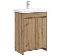 Ensemble de meubles de salle de bain en chêne massif, dimensions : 61 x 40 x 84,5 cm