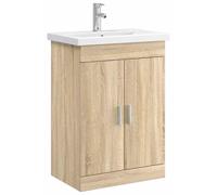 Ensemble de meubles de salle de bain en chêne Sonoma, dimensions : 61 x 40 x 84,5 cm