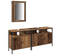 Ensemble de Meubles de Salle de Bain Moderne Rangement 80 x 30 x 60 cm en Bois d'ingénierie Marron 02_0055907